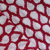 Pure Cotton Jaipuri Red With White Leaf Hand Block Print Fabric