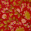 Pure Cotton Jaipuri Red With Wild Berries Jaal Hand Block Print Fabric