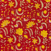 Pure Cotton Jaipuri Red With Yellow Mustard Flower Jaal Hand Block Print Fabric (1)
