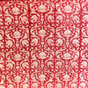Pure Cotton Jaipuri Reddish Pink With White Crazy Creeper Hand Block Print Fabric