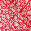 Pure Cotton Jaipuri Reddish Pink With White Crazy Creeper Hand Block Print Fabric