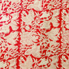 Pure Cotton Jaipuri Rust With Wild Jaal Hand Block Print Fabric