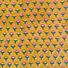 Pure Cotton Jaipuri Sandy Brown With Pink And Yellow Flower Motifs Hand Block Print Fabric