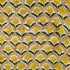Pure Cotton Jaipuri Sandy Brown With Yellow Genda Phool Hand Block Print Blouse Fabric (90 CM)