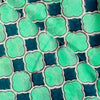 Pure Cotton Jaipuri Sea Blue With Blue Tile Hand Block Print Fabric