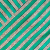 Pure Cotton Jaipuri Sea Green  Simple Tribal Stripes Hand Block Print Fabric