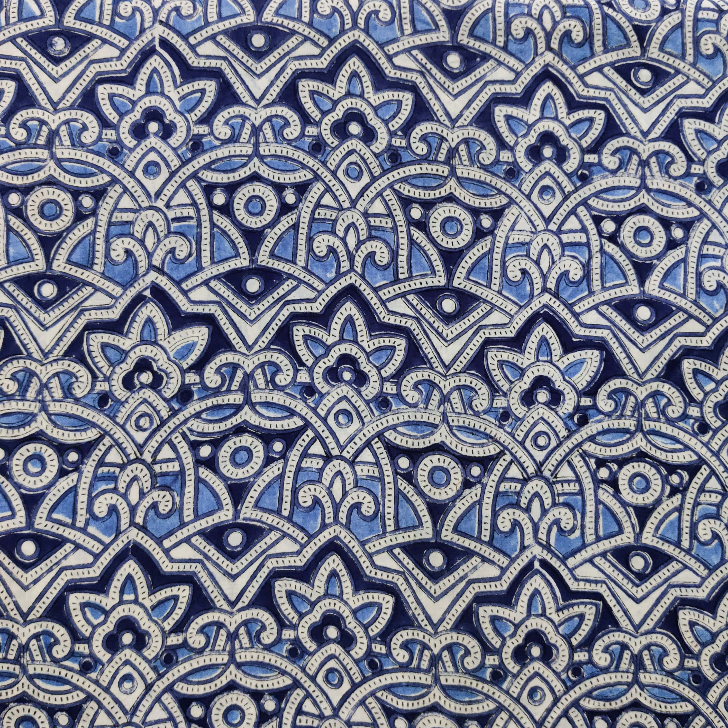 Jaipuri Pattern Vector Pure Cotton Jaipuri Shades Of Blue All Over Pattern Hand Block Print F ...