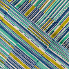 Pure Cotton Jaipuri Shades Of Blue Stripes Hand Block Print Blouse Fabric ( 1 meter)