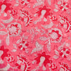 Pure Cotton Jaipuri Soft Pink With Wild Flower Jaal Hand Block Print Blouse Fabric ( 1 meter)