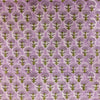 Pure Cotton Jaipuri Soft Purple With Purple Flower Motif Hand Block Print Fabric