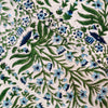 Pure Cotton Jaipuri White With Big Mughal Motif Hand Block Print Fabric