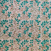 Pure Cotton Jaipuri White With Blue Leafy Jaal Hand Block Print Fabric