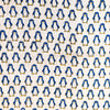 Pure Cotton Jaipuri White With Blue Pingu Hand Block Print Fabric