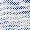 Pure Cotton Jaipuri White With Blue Polka Hand Block Print Fabric