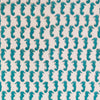 Pure Cotton Jaipuri White With Blue Sea Horse Hand Block Print blouse Fabric ( 80 cm )