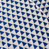 Pure Cotton Jaipuri White With Blue Triangle Hand Block Print Fabric