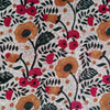 Pure Cotton Jaipuri White With Brown Jaal Hand Block Print Fabric