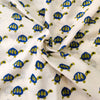 Pure Cotton Jaipuri White With Dark Blue Kachua Hand Block Print Fabric