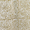 Pure Cotton Jaipuri White With Green Abstract Pattern Hand Block Print Blouse piece Fabric ( 1 Meter )