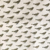 Pure Cotton Jaipuri White With Grey Birdie Hand Block Print Blouse Piece Fabric ( 1.25 meter )