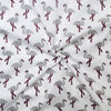 Pure Cotton Jaipuri White With Grey Storke Hand Block Print Fabric