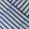 Pure Cotton Jaipuri White With Light And Dark Blue Patterned Stripes Hand Block Print Fabric