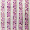 Pure Cotton Jaipuri White With Pastel Peach Lavender Border Stripes Hand Block Print Fabric