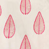 Pure Cotton Jaipuri White With Pink Leaf Tree Hand Block Print Fabrica