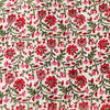 Pure Cotton Jaipuri White With Shades Of Pink Flower Jaal Hand Block Print Fabric