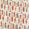 Pure Cotton Jaipuri White With Shades of Orange Fish Hand Block Print Fabric
