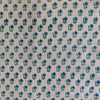 Pure Cotton Jaipuri White With Tiny Blue Motifs Hand Block Print Fabric