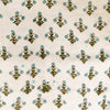 Pure Cotton Jaipuri White With Tiny Motifs Hand Block Print Fabric