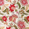 Pure Cotton Jaipuri White With Wild Flower Jaal Hand Block Print blouse Fabric( 85 cm )