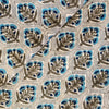 Pure Cotton Jaipuri With Honeycomb Blue Flower Jaal Hand Block Print Fabric