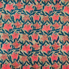 Pure Cotton Jaipuri With Pink And Brown Flowers Jaal Hand Block Print Fabric