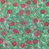 Pure Cotton Jaipuri With Rose Jaal Hand Block Print Fabric