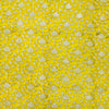 Pure Cotton Jaipuri Yellow With White Lotus Hand Block Print  Blouse Fabric ( 90 cm )