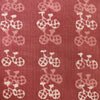 Pure Cotton Kaatha Burgandy With Cycle Hand Block Print Fabric