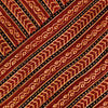 Pure Cotton Kaatha Maroon Ajrak With Intricate Stripes Hand Block Print Fabric