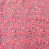 Pure Cotton Kaatha Pink With Fish Hand Block Print Fabric