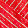 Pure Cotton Kaatha With Pink And White Simple Stripes Fabric