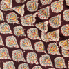 Pure Cotton Kalamkari Brown With Mehendi Motif Hand Block Print Fabric