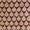 Pure Cotton Kalamkari Brown With Mehendi Motif Hand Block Print Fabric