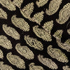 Pure Cotton Kalamkari Dull Black With Intricate Kairi Hand Block Print Fabric