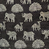 Pure Cotton Kalamkari Dull Black With Peacock Camel Elephant Print Fabric