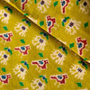Pure Cotton Kalamkari Green With Bird And Elephant Patola Print Fabric