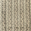 Pure Cotton Kalamkari Grey Tribal Rustic Stripes Hand Block Print Blouse Fabric ( 1.25 Meter )