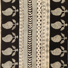 Pure Cotton Kalamkari Kairi And Intricate Border Stripes Hand Block Print Fabric