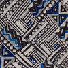 Pure Cotton Kalamkari Tribal Grey Black Blue Geometric Hand Block Print Fabric