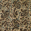 Pure Cotton Kalamkari With Black Blue Kairi Hand Block Print Fabric